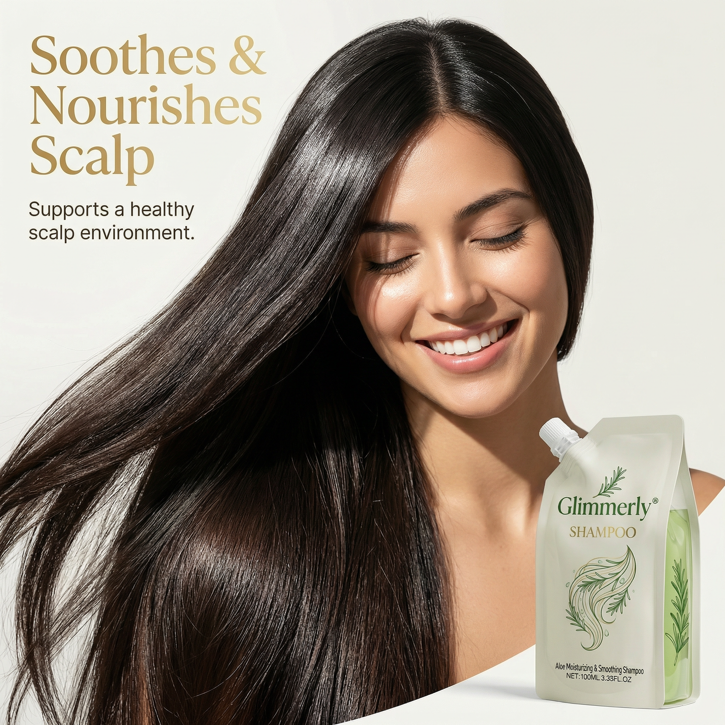 Glimmerly® Aloe Repair Shampoo — Hydrate, Strengthen & Restore Hair Naturally